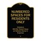 Signmission Designer Series-Numbered Spaces Residents Violators Will Be Towed Away At, 24" x 18", BG-1824-9942 A-DES-BG-1824-9942 - alternate 1